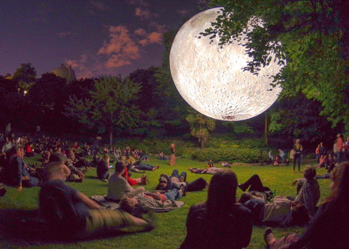 Museum of the Moon by Luke Jerram. Greenwich & Docklands Festival, UK, 2017. Photo by @edsimmons_ @visitgreenwich